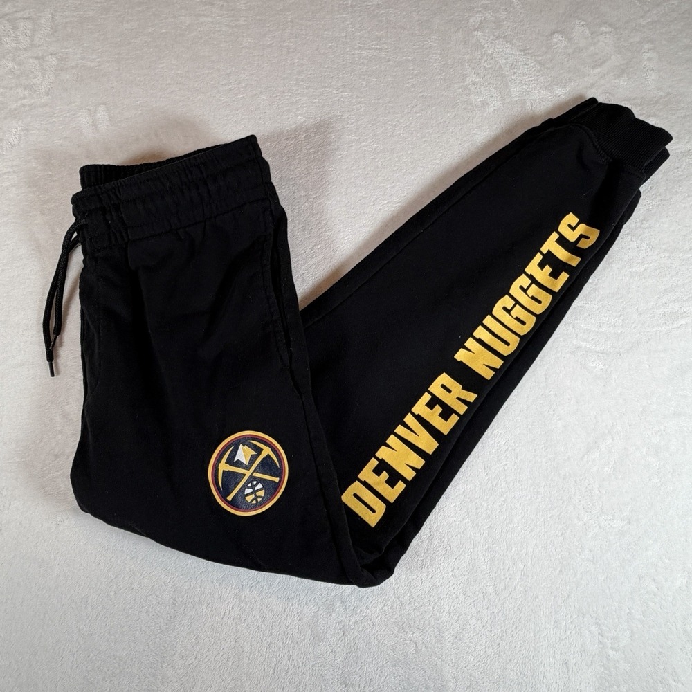 NBA Denver Nuggets Joggers Sweatpants Men's Sz‎ Med Black Athletic